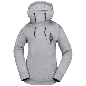 Women's Volcom Riding Hydro Pullover Fleece 2025 in Gray size X-Small | Cotton/Polyester