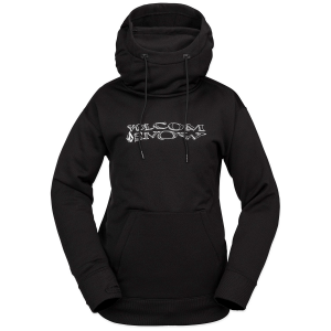 Women's Volcom Riding Hydro Pullover Fleece 2025 in Black size 2X-Large | Cotton/Polyester
