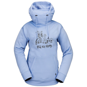 Women's Volcom Riding Hydro Pullover Fleece 2025 in Blue size Large | Cotton/Polyester