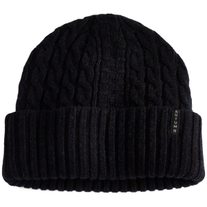 Autumn Wool Cable Knit Beanie Hat 2025 in Black