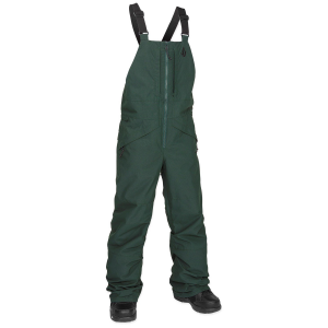 Kid's Volcom Barkley Insulated Bibs 2025 in Green size Large