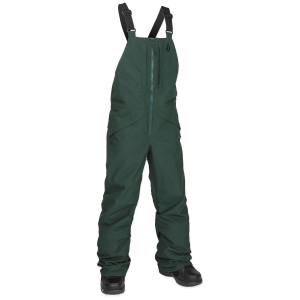 Kid's Volcom Barkley Insulated Bibs 2025 in Green size Medium