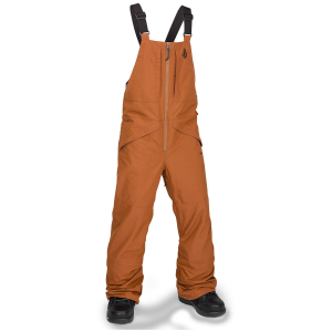 Kid's Volcom Barkley Insulated Bibs 2025 in Brown size Small