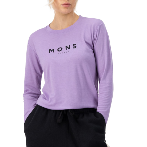 Women's MONS ROYALE Yotei Classic Long-Sleeve Top 2025 in Purple size X-Large | Wool
