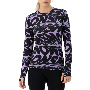 Women's MONS ROYALE Cascade Flex 200 Long Sleeve Top 2025 in Purple size 2X-Large | Nylon/Wool/Elastane
