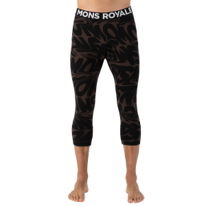 MONS ROYALE Cascade Flex 200 3/4 Leggings Men's 2025 - 3XL in Brown size 3X-Large | Nylon/Wool/Elastane