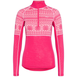 Women's Kari Traa Vilma Half-Zip Top 2025 in Pink size Large | Wool/Micron