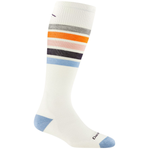 Women's Darn Tough Snowburst OTC Midweight Cushion Socks 2026 in White size Large | Nylon/Spandex/Wool