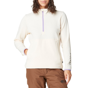 Women's Picture Organic Bake 1/4 Grid Fleece 2025 in White size Large | Spandex/Polyester