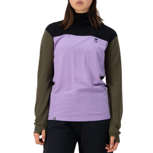 Women's MONS ROYALE Yotei BF High Neck Top 2025 in Purple size Medium | Wool
