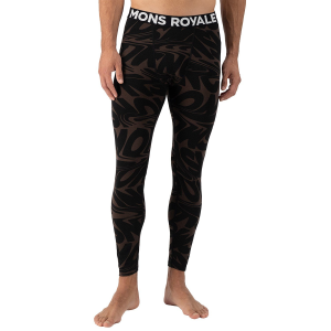 MONS ROYALE Cascade Flex 200 Leggings Men's 2025 in Green size Small | Nylon/Wool/Elastane