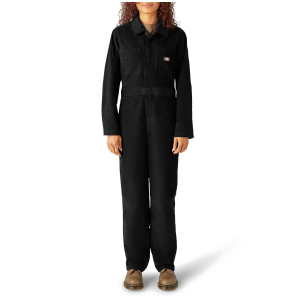 Women's Dickies Corduroy Coverall 2024 Pant in Black size Large | Spandex/Cotton