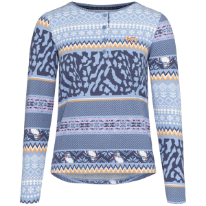 Women's Kari Traa Kari PJ Long Sleeve Top 2025 in Blue size Small | Cotton/Viscose
