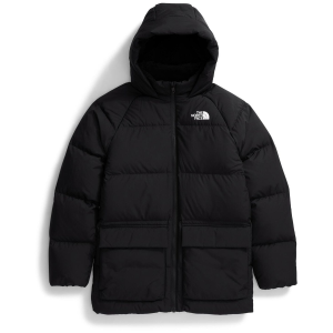 Kid's The North Face Teen North Down Fleece-Lined Short Parka Jacket 2025 TNF in Black size Small | Polyester