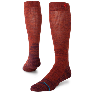 Stance Traveleer Mid Wool Snow Socks 2025 in Red size Large | Nylon/Wool/Elastane