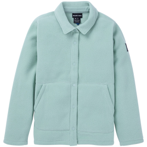 Women's Burton Cinder Fleece Snap Shirt 2024 in Green size X-Small