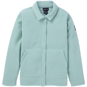 Women's Burton Cinder Fleece Snap Shirt 2024 in Green size Large
