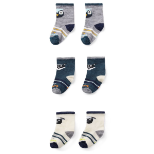 Kid's Smartwool Trio Socks Toddlers' 2025 in Blue size 3T | Nylon/Wool/Elastane