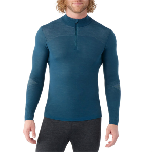 Smartwool Intraknit Base Layer 1/4 Zip Top Men's 2025 in Blue size X-Large | Wool/Elastane/Polyester