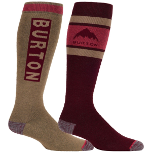 Burton Weekend Midweight 2-Pack Socks 2025 in Red size Small