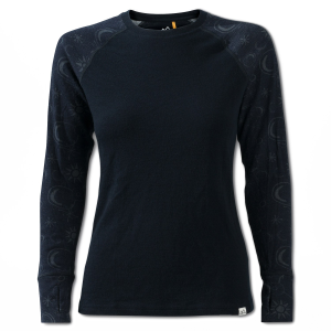 Women's Wild Rye Evie Raglan Top 2025 in Black size 6 | Wool/Micron