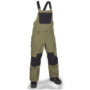 Women's Volcom Creston 3D Stretch Bibs 2025 in Green size X-Small