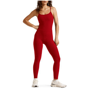 Women's Beyond Yoga Spcedye Uplevel Midi Jumpsuit 2024 Pant in Red size Medium | Elastane/Polyester