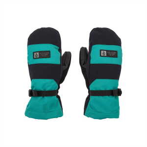 Women's Volcom V. Snow Over Mittens 2024 in Green size Large | Suede
