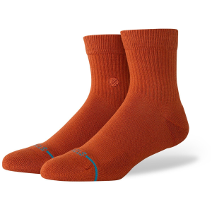 Stance Icon Quarter Socks 2024 in Orange size Large | Nylon/Cotton/Elastane