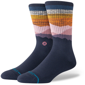 Stance Saddleback Crew Socks 2024 in Blue size Large | Nylon/Cotton/Elastane