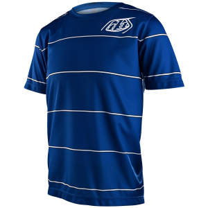 Kid's Troy Lee Designs Flowline Short-Sleeve Jersey 2024 in Blue size Yxl | Cotton/Polyester