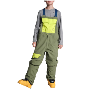 Kid's Trew Gear Mega Blast Bibs 2025 in Green size Medium | Nylon