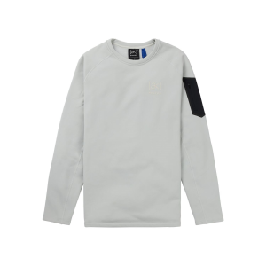 Burton AK Baker Stretch Fleece Crew Men's 2025 in Gray size X-Small | Nylon/Spandex/Polyester