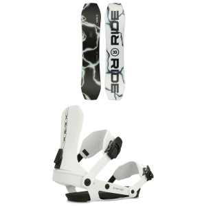 Ride Twinpig Snowboard 2025 - 148 Package (148 cm) + S Womens in White size 148/S | Aluminum/Bamboo