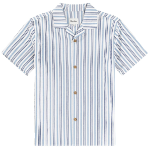 Rhythm Vacation Stripe Short-Sleeve Short Men's 2025 in Blue size Large | Plastic