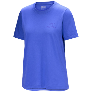 Women's Arc'teryx Kragg SL Cotton Emblem Crew Short-Sleeve T-Shirt 2025 in Blue size Medium