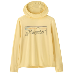 Kid's Patagonia Capilene Silkweight Hoodie 2025 in Yellow size X-Small | Spandex/Polyester/Silk