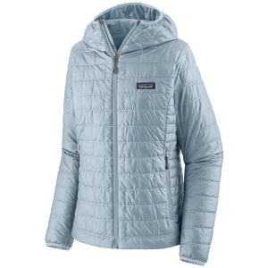 Women's Patagonia Nano Puff Hoodie 2025 in Blue size X-Small | Polyester