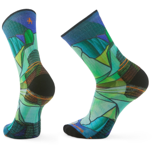 Smartwool Hike Targeted Cushion Mirror Mountain Print Crew Socks Men's 2025 in Green size X-Large | Nylon/Wool/Elastane