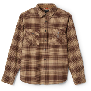 Brixton Buiders Bowery Stretch Water Resistant Long-Sleeve Men's 2025 in Khaki size Medium | Spandex/Acrylic/Cotton