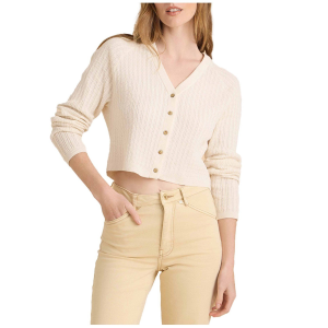 Women's Roark Bluffs Cardigan Sweater 2025 White size Large | Polyester