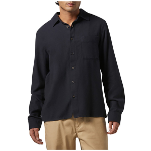 Brixton Hasting Kapok Shirt Men's 2025 in Black size Medium | Cotton