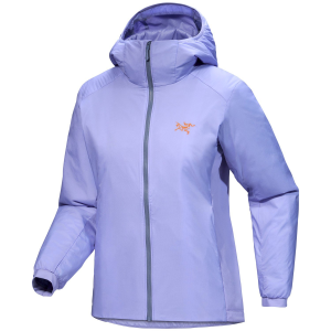 Women's Arc'teryx Atom Hoodie 2025 in Purple size X-Small | Nylon/Elastane/Polyester