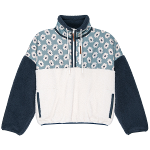 Women's The Great Outdoors The Plush Terrain Half-Zip Up 2025 Jacket in Blue size Medium | Nylon/Polyester
