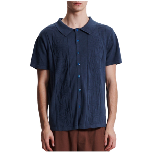 The Critical Slide Society Access Knit Shirt Men's 2025 in Blue size Small | Cotton