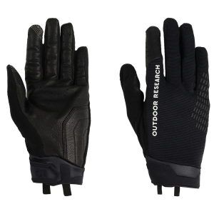 Outdoor Research Freewheel Leather Palm Bike Gloves 2025 in Black size Large