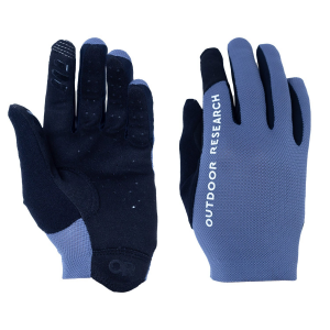 Women's Outdoor Research Freewheel Bike Gloves 2025 in Blue size Small | Suede