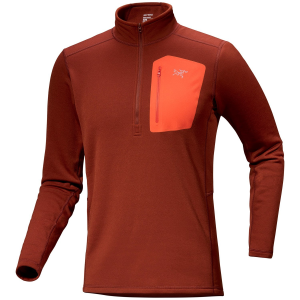 Arc'teryx Rho Heavyweight Zip Neck Top Men's 2025 in Red size X-Large | Nylon/Elastane/Polyester