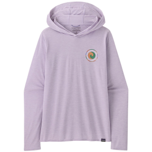 Women's Patagonia Capilene Cool Daily Graphic Hoodie 2025 in Purple size Small | Polyester