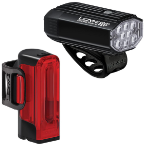 Lezyne Micro Drive 800+ / Strip Drive 300+ Bike Light Set 2025 in Black